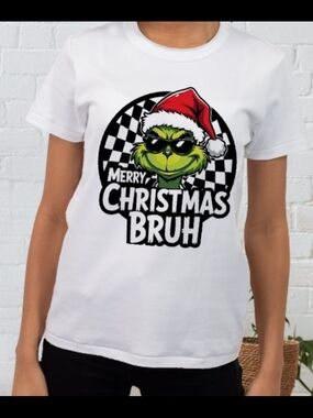 Unisex Merry Christmas Bruh' Grinch Graphic Tee